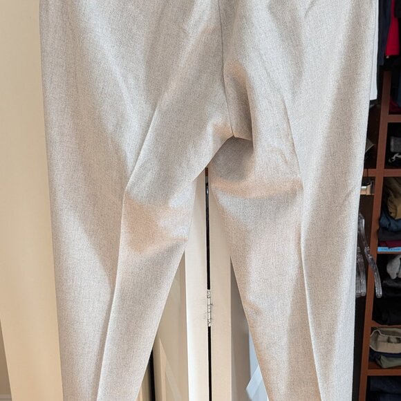 NWOT Suitsupply Vitale Barberis Canonico Ivory Flannel Wool Pants EU50 W32xL31 - Picture 6 of 6